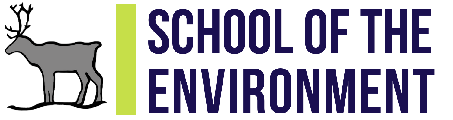 School of the the Environment logo with caribou drawing.